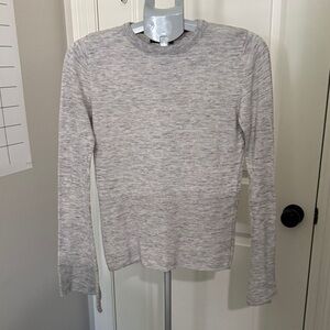 Mango Light Gray Crew Neck Sweater